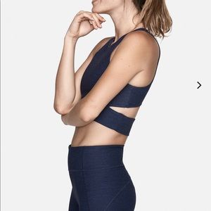 Outdoor Voices Slashback Crop Top Navy